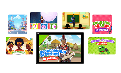 Kids educational content collage